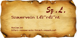 Szauervein Lóránt névjegykártya