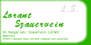 lorant szauervein business card